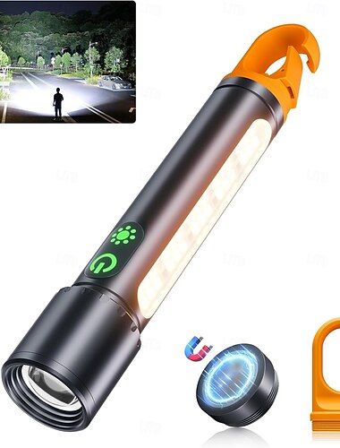  Lampe de nettoyage de voiture rechargeable, lampe d'inspection de correction de peinture avec base magnétique &crochet, lampe de travail à LED portative pour le detailing automobile, correspondance