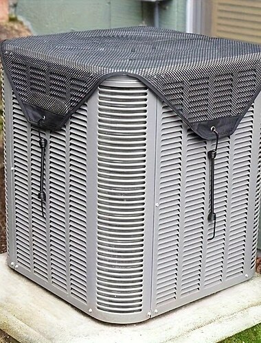  Duurzame airconditioner beschermhoes voor buiten met harsgaas voor bescherming van de buitenunit. Beschermt tegen bladeren, insecten en vuil. Ideaal voor airconditioningsystemen in huis.