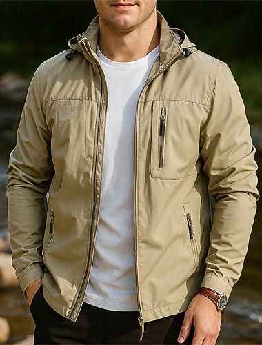  Herren Windjacke Softshelljacke Wanderjacke Außen Winddicht Schnelltrocknend Leicht Atmungsaktiv Wanderoutfits Wanderbekleidung Frühling Herbst Jacke Klettern Camping / Wandern / Höhlenforschung