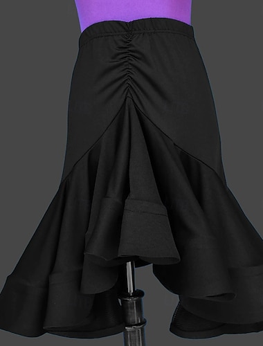  Latin tánc Szoknyák Tiszta Szín Illesztés Női Teljesítmény Edzés Magas Spandex
