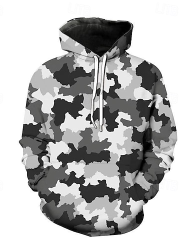  Per uomo Felpa con cappuccio Rosa Rosso Blu Reale Blu Verde Con Cappuccio Mimetico Tasca Sport & Outdoor Quotidiano Ferie Poliestere Streetwear Essenziale Casual Primavera Autunno Abbigliamento Felpe