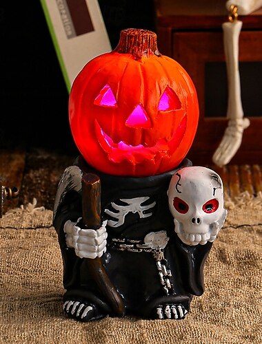  Halloween dýňová lebka noční světlo na baterie halloweenské dekorace na halloweenskou párty hororová atmosféra strašidelný dům bar dekorace do domu