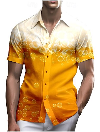  Oktoberfest Bier Hawaii-Hemden Aloha-Hemd Bayerisch München Deutsch Grafik Für Herren Erwachsene Karneval Oktoberfestbier 3D-Druck Urlaub Party