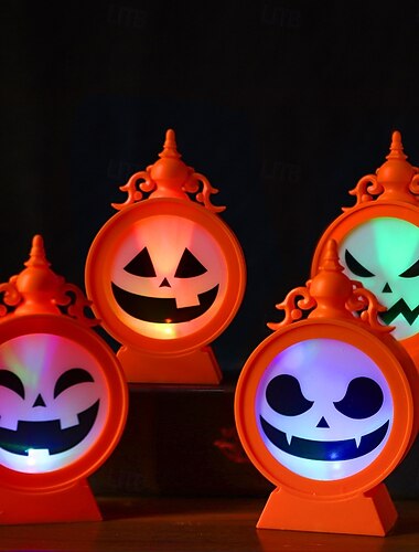  1 stuk Halloween pompoen schedel heks zwarte kat led elektronisch ornament licht binnen en buiten restaurant feest sfeer decoratief licht