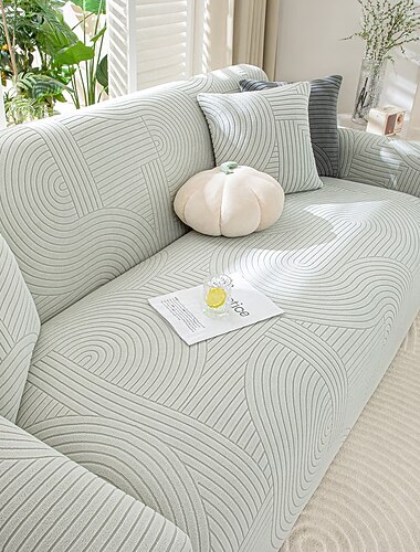  Halkfritt fleece-sofföverdrag – modernt minimalistiskt husdjurssäkert soffskydd, reptåligt och dammtätt, passar L-formade soffor och 1/2/3/4-sitssoffor, perfekt för användning i vardagsrummet