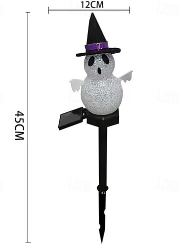  Lampada da giardino a energia solare con zucca di Halloween, luci fantasma per giardino, cortile, lapide per la festa di Ognissanti, giardino, prato, cortile, patio, luci decorative per vialetti 1x 2x