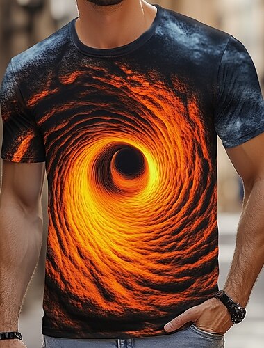  Per uomo Illusione ottica Astratto 3D Maglietta Manica Corta maglietta Stampa 3D Girocollo Camicia Esagerato Designer Feste Streetwear Casuale Giallo Rosso Blu Estate Primavera Tutte le stagioni