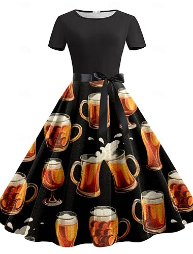  Oktoberfest Birra Vestito bavarese Monaco Tedesco Grafico Per Per donna Adulti Carnevale Birra Oktoberfest Stampa 3D Feste