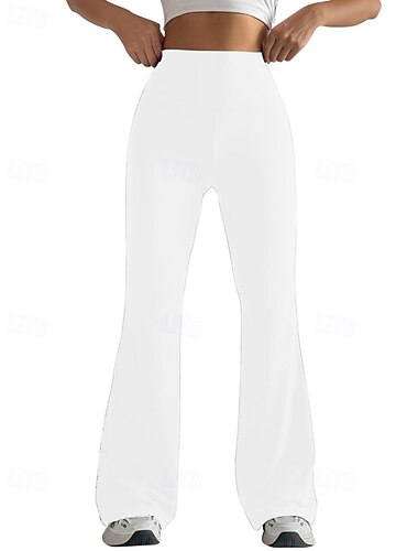  Pentru femei Picior Larg Pantaloni Șic Stradă Casual Lungime totală Natural Simplu Talie elastică Comfortabil Stradă Concediu Purtare Zilnică Magenta Gri Negru Alb Toamnă Fit regulat