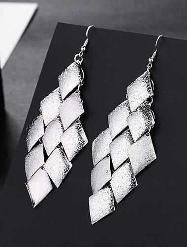  Boucles d'oreilles pendantes classiques en forme de feuille, bijoux en argent/noir/or pour le carnaval, la Saint-Valentin, le quotidien, le festival de remise des diplômes