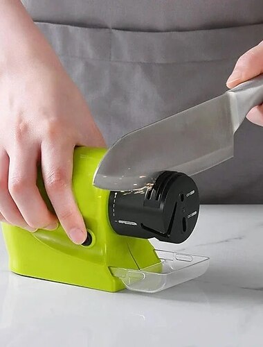  Messerschärfer Elektrisches Schärfwerkzeug für den Heimgebrauch Multifunktionaler automatischer Schärfer für Küchenmesser Obstmesser Schraubendreher und mehr mit langlebiger Schleifscheibe