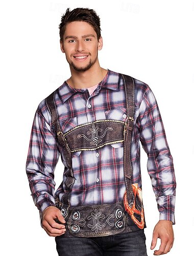  Oktoberfest Estampa Lederhosen Moletom Pullover Bávaro Munique Alemão Arte Gráfica Para Homens Adulto Carnaval Cerveja Oktoberfest Impressão 3D Festa Casual / Diário