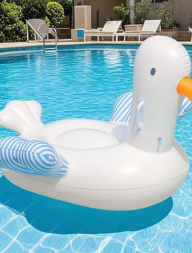  1 großes aufblasbares Entenboot – lebendige gemischte Farben, strapazierfähiges PVC, perfekt für Wassersport im Sommer &Schlauchboot für Strandspaß