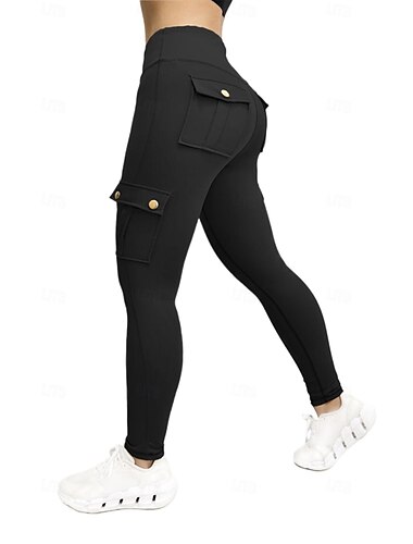  Női fitnesz leggings. Sportos, feszes, rugalmas, magas derekú leggings, buborékos fenékkiemelővel, jógához alkalmas. Zsebekkel is rendelkezik.