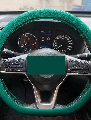  Capa de silicone para volante de carro, elegante, antiderrapante, macia, slim fit, universal, protetor de aderência automática para todas as estações, confortável, resistente ao desgaste, capa de alça