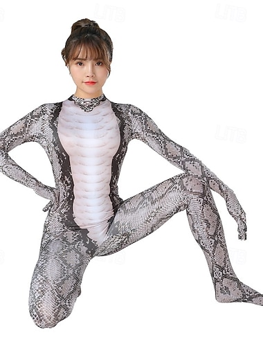 Zentai-Pakken Catsuit Huidskostuum Opdrukken Dieren Carnavalskostuum Full Body Suit Voor heren Dames Jongens Cosplay Halloween Luipaardprint Lycra Spandex Kostuum voor Feest Halloween Halloween