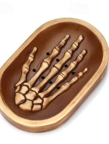  Halloween tvålhållare skelett hand kreativ tvålkopp hem badrum dräneringsförvaringsbricka halkfri spöke handtvållåda dekorativ halloween tillbehör