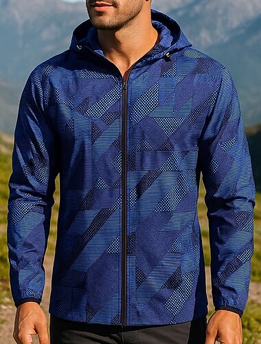  Per uomo Giacca a Vento Giacca rigida Esterno Impermeabile Antivento Abbigliamento da trekking Abbigliamento da trekking Primavera Autunno Top Campeggio / Escursionismo / Speleologia Corsa Tinta unica