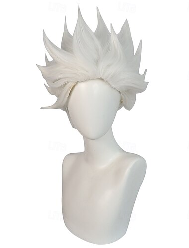  Cosplay paruky Bílá Volný Umělé vlasy Krátký paruky Muži paruky Na párty