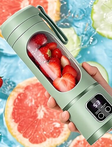  Thuis crushed ice juicer USB oplaadbare draagbare juicer outdoor wandelbeker 12 messen