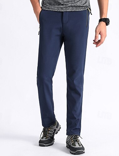  Homme Pantalons Cargo Pantalons de randonnée Pantalon de Pluie de Randonnée Pantalon en molleton Hiver Extérieur Coupe régulière Imperméable Coupe-vent Bas Avec Poches Noir Vert Véronèse Coton