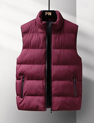  Pánské Dağcı Yeleği Péřová vesta Bez rukávů Kamizelka Venkovní Zahřívací Zima Kapsy Polyester Burgundská fialová Modrá Šedá Lov Rybaření Lezení