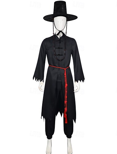  Koreansk idolinspirerad Popstjärna Kostym hanbok Vacker klänning Koreansk traditionell Virtuell idol Film-cosplay for Herr Pojkar Barn Vuxna Halloween Karnival Prestanda Comic Con Anime Expo