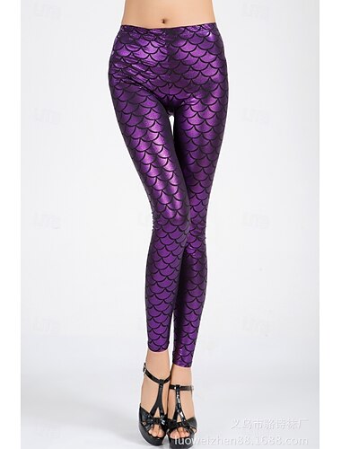  Per donna Leggings Streetwear Casual Lungo Vita Alta Semplice Taglio alto Traspirabilità Morbido Elasticizzato Streetwear Uscire Argento Nero Rosso Blu reale Autunno Vestibilità regolare