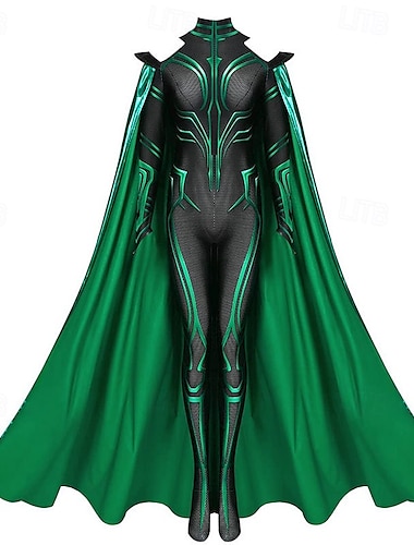  Thor: Ragnarök Egész Zentai öltöny Köpeny Jelmez Film Cosplay jelmez Filmsztár jelmez for Női Felnőttek Mindszentek napja Álarcos mulatság Teljesítmény Halloween