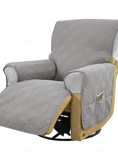  1pc  Modern Armchair Cover with Velvet Faux Fur – Washable Stretch Chair Slipcover for Living Room