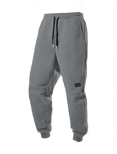  Herre Joggebukser Jogger Bukser Uformelle bukser Lomme Elastisk midje Snorer Ensfarget Komfort Full lengde utendørs Daglig Løp Ferie Enkel Svart Navyblå Mikroelastisk