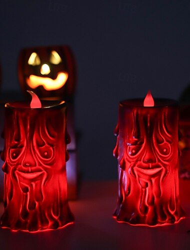  1 ks halloween červené světlo strom démon led elektronické svíčky vnitřní a venkovní restaurace ložnice párty atmosféra dekorace světlo hororová a strašidelná atmosféra světlo