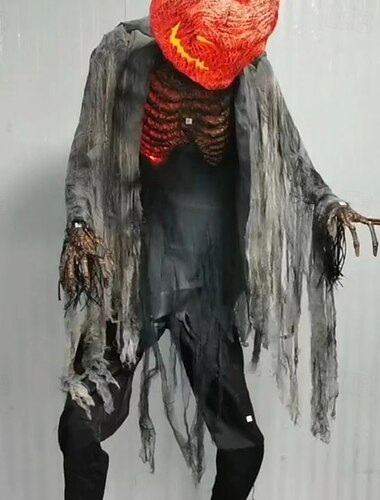  halloween ny bränd fågelskrämma prydnad elektrisk vokalisering spökhusdekoration dekoration scen rekvisita