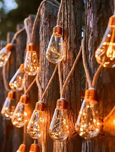  Solar Buiten Camping Lamp Gloeilamp Lichtstrips 8m 16LED Waterdichte Bruiloft Feest Sfeer Landschap Licht Thuis Tuin Balkon Omheining Boom Decoratie