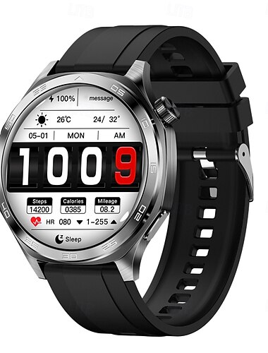  Smart Watch 1.46 inch Smartwatch Fitness Running Watch Bluetooth Pedometer Call Reminder Activity Tracker Compatible with Android iOS Men Long Standby Waterproof Media Control IP 67 22mm Watch
