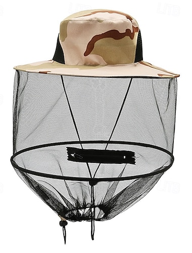  Zonnehoed Emmer hoed Hoed Camouflage Kleur Patroon Zonbescherming Anti-muggen Zomer Netstof Uniseks Vissen Activiteit