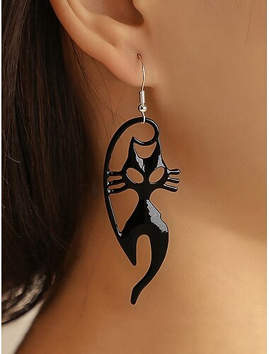  Boucles d'oreilles d'Halloween pour femmes – Boucles d'oreilles pendantes en forme d'araignée, de chauve-souris, de chat et de toile pour les fêtes costumées et les déguisements de bonbons