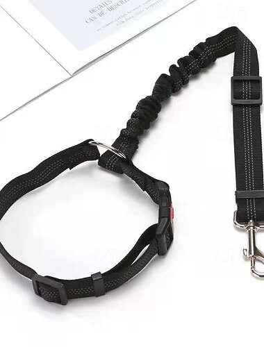  Coleira ajustável para cachorro, cinto de segurança refletivo, elástico para animais de estimação, multifuncional, sem puxar, coleira de segurança para cães grandes, acessórios para veículos de viagem
