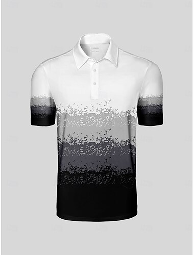 Męskie Koszulka polo Czarny Krótki rękaw Top Strój golfowy Ubrania Stroje Noś odzież