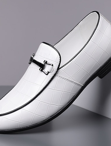  mocassins masculinos com estampa de crocodilo verde – estilo casual para negócios, sapatos confortáveis de couro sintético para escritório e uso diário