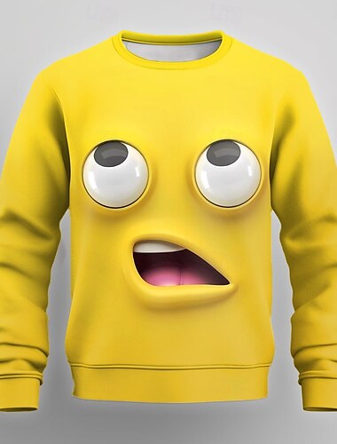  Per uomo Cartoni animati 3D Felpa Maglia Manica Lunga Felpa Girocollo Esagerato Casual Stampa 3D Feste Abbigliamento casual alla moda Tutte le stagioni