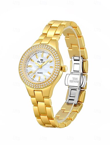  Women Quartz Watch Wristwatch Shock Resistant Waterproof Alloy Watch
