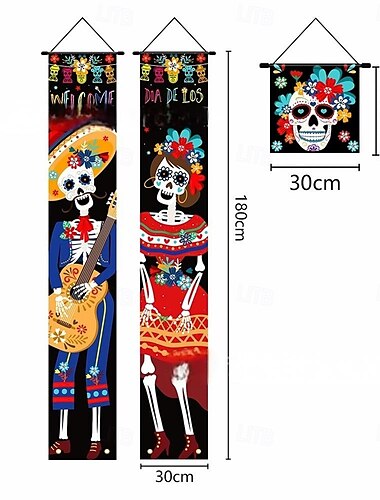  Halloween-waaiervlag, buitenvlag voor buiten, Halloween-tuinhek, hangende griezelige pompoenbanner, vlag voor op tafel, herfstkamerdecoratie, esthetische Halloween-verjaardagsfeestjesdecoratie.