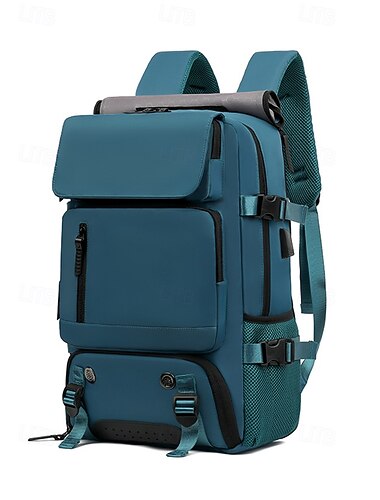  Pánské batoh Školní taška Funkční batoh Školní batoh Bookbag Škola Venkovní Denní Pevná barva Polyester Tkanina Oxford Nylon Velká kapacita Voděodolný Multi Carry Zip Jezerní modrá Černá Světle zelená