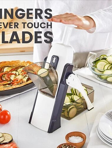  keittiössä säädettävä turvallinen silppuamislaite, monitoiminen vihannesten silppuriraastin, käsisuoja, perunajulienne-leikkuri kotikäyttöön