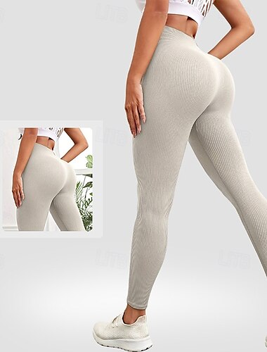  Mulheres Leggings de treino Calças de ioga Compressão abdominal Cintura Alta Dança Pilates Corrida Calças Preto Branco Vermelho Outono Esportes Roupas Esportivas Ajuste justo
