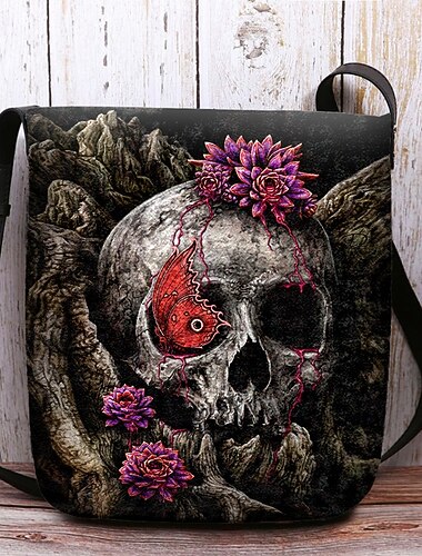  Sac bandoulière citrouille d'Halloween pour femme - imprimé chapeau de sorcière et chat, bandoulière réglable, sac à bandoulière floqué léger, parfait pour les fêtes de fin d'année et les événements de friandises ou de bonbons