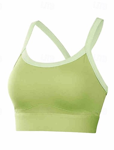  Per donna Canotte da allenamento Reggiseno sportivo Intimo / Maglia Intima Supporti alti Traspirante Senza fili Imbottito Colore Solido / Tinta Unita Sport Abbigliamento sportivo Nero Bianco Palestra