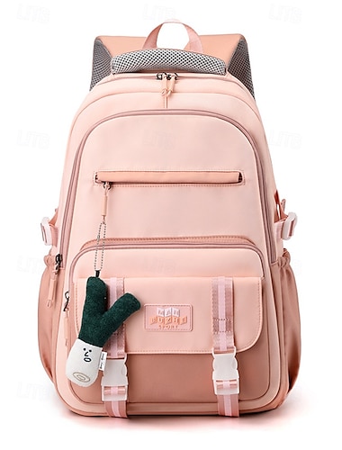  Sac à dos de sport pour adolescents – Sac à dos de voyage résistant à l'eau avec plusieurs compartiments, bretelles réglables et design vert et marron élégant pour l'école, les activités de plein air et les trajets quotidiens