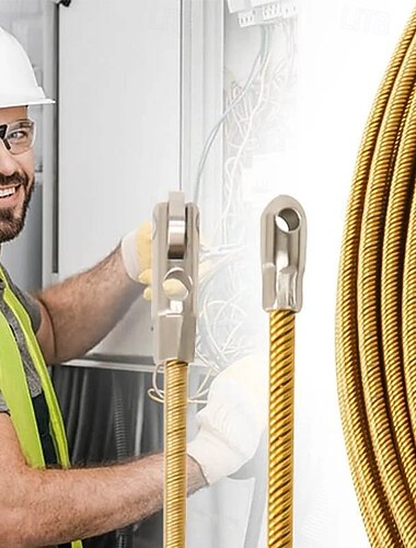 Dispositivo universale per l'inserimento dei cavi, utensile per l'estrazione dei cavi da elettricista, infilacavi per condotte e canaline a parete, guida per cavi in acciaio resistente per